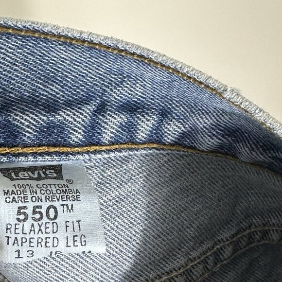 VTG Levis 550 Mom Jeans Relaxed Fit Tapered Leg Hi-Rise Blue Sz 30” Waist READ - Picture 6 of 7
